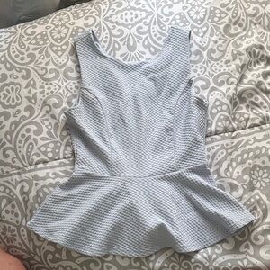 Forever 21 Textured Gray Peplum Tank Top